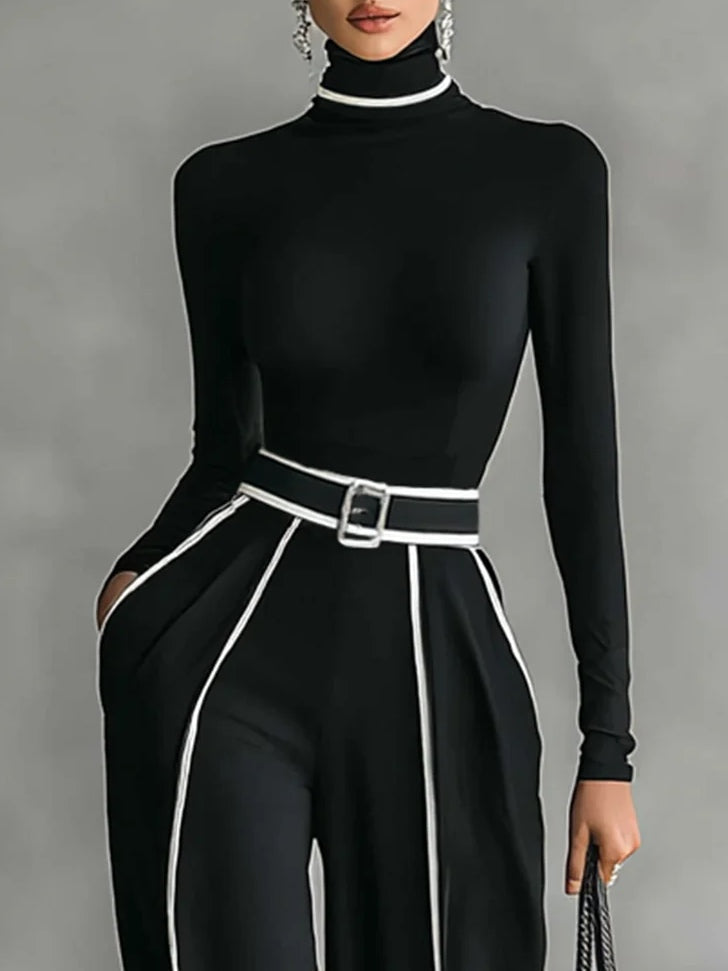 Conjunto Vera Elegante con Detalles Contrastados