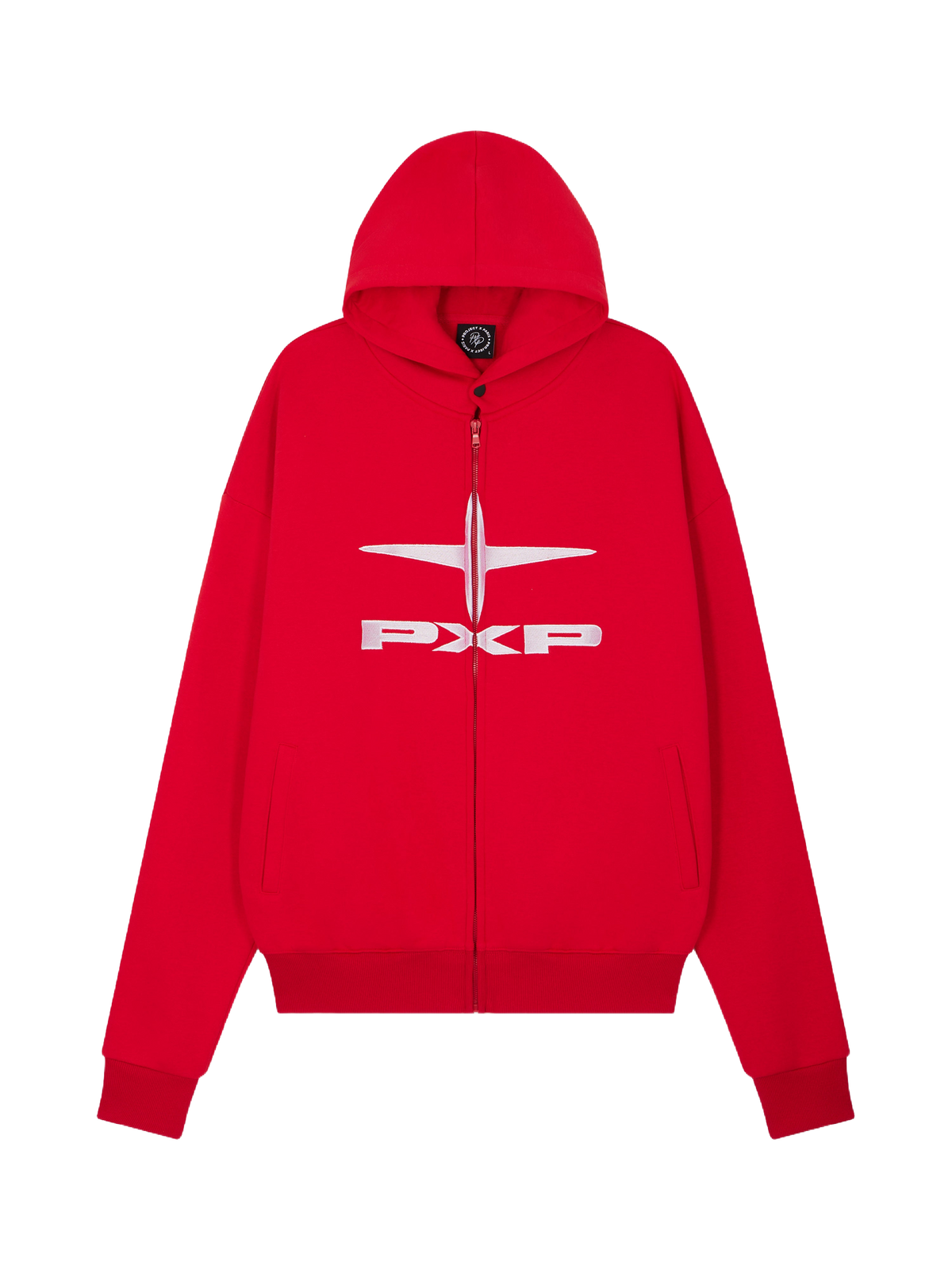 Red Essentials Full-Zip Hoodie