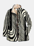 Chaqueta acolchada con estampado de cebra Sylvie