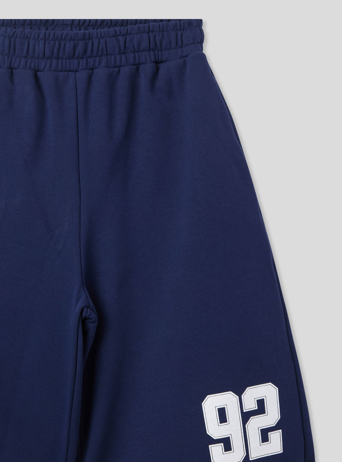 Long Fleece Bermuda Shorts with Blue Number