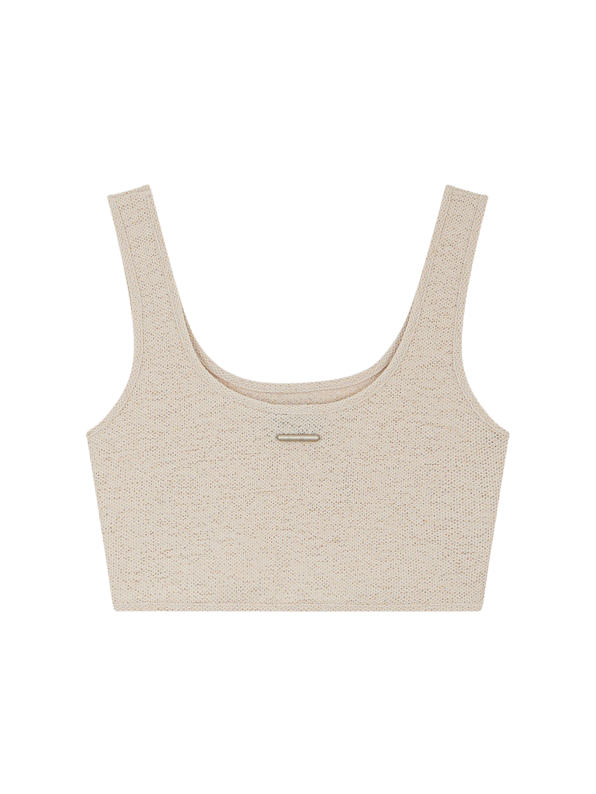Grey Beige Coastal Crop Top