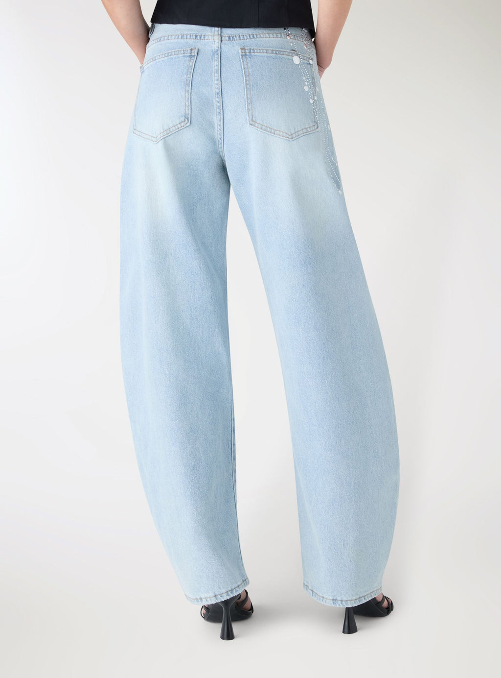 Light Blue High-Rise Wide-Leg Jeans