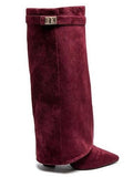 Raven | Botas de Ante Burdeos