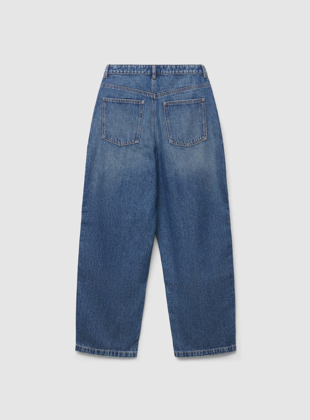 Plain Dark Denim Baggy Jeans