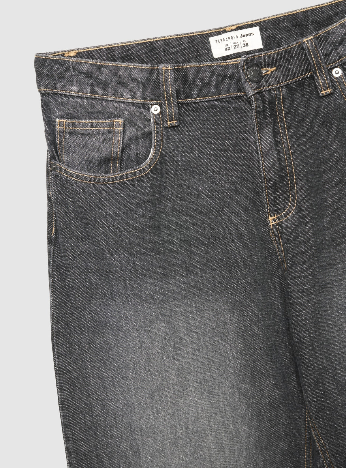 Solid Black Balloon Jeans Denim