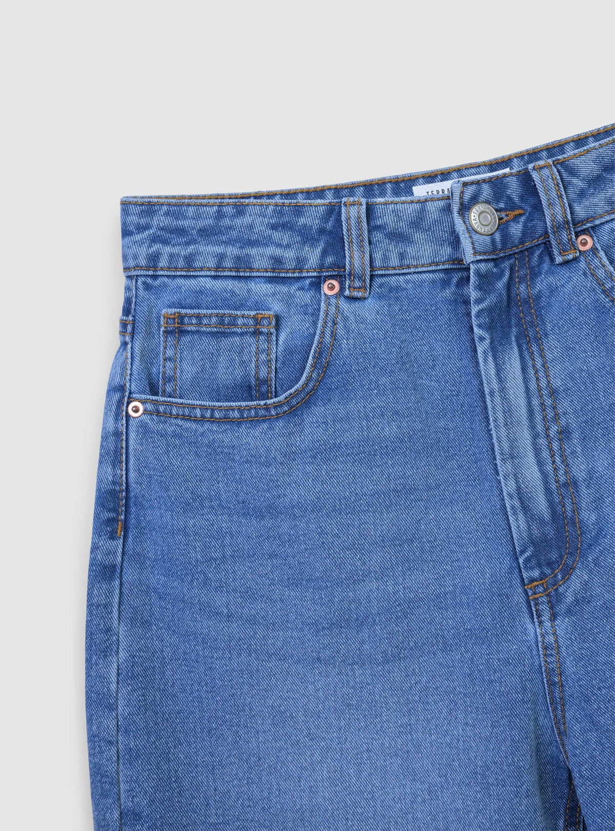 Medium Denim Blue Denim Bermuda Shorts