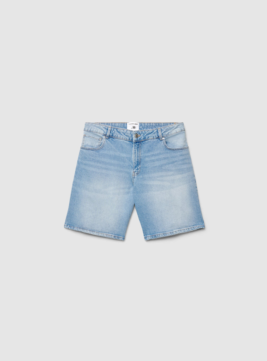 Bermudas Vaqueras Cinco Bolsillos Azul Denim Medio