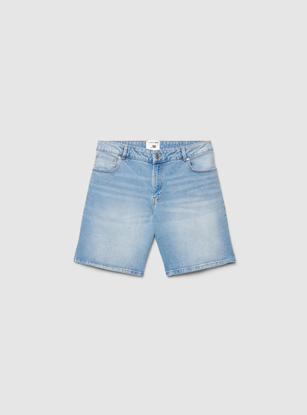 Bermudas Vaqueras Cinco Bolsillos Azul Denim Medio