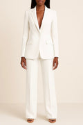 Adriana | Conjunto Chaqueta Americana Mujer Blazer Entallado Pantalón Pierna Ancha