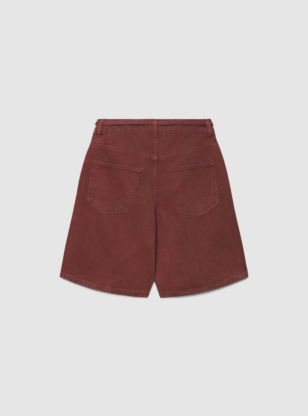 Bermudas con Cintura Anudada Caoba