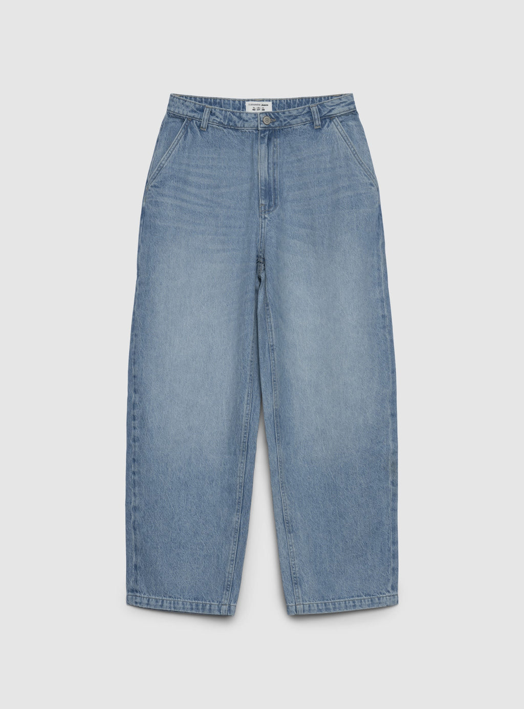 Light Denim Plain Baggy Jeans