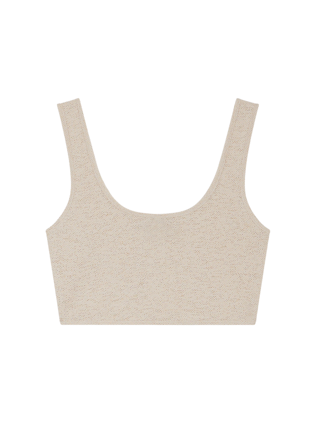 Grey Beige Coastal Crop Top