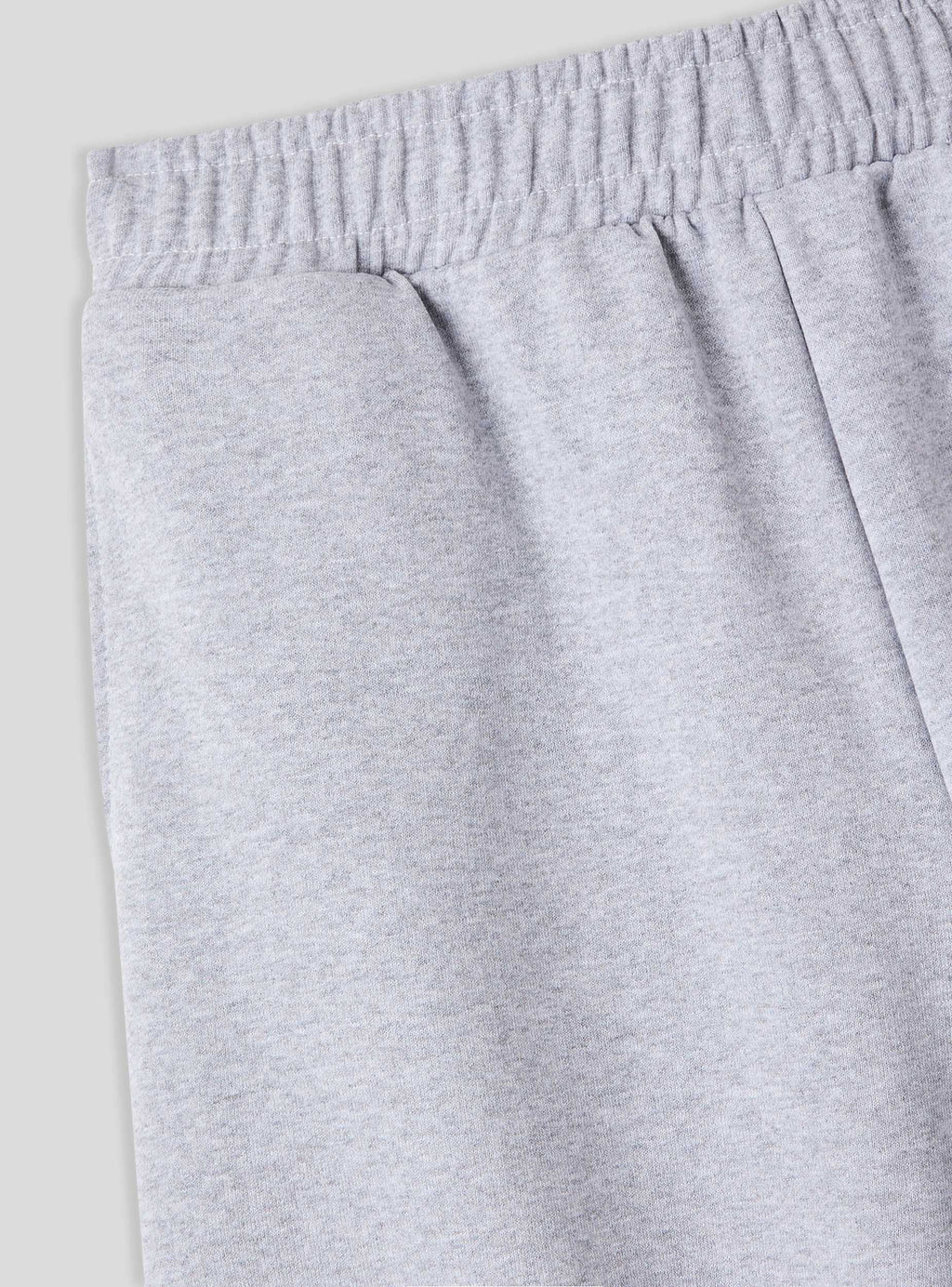 Bermudas Largas de Felpa Gris Claro Jaspeado