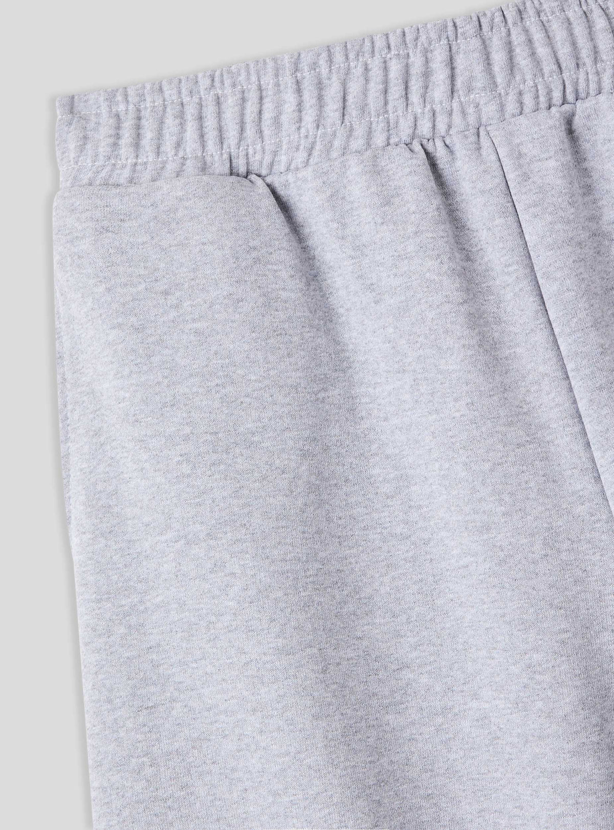 Bermudas Largas de Felpa Gris Claro Jaspeado