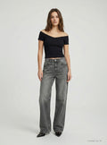 Vaqueros Pierna Ancha Gris Denim