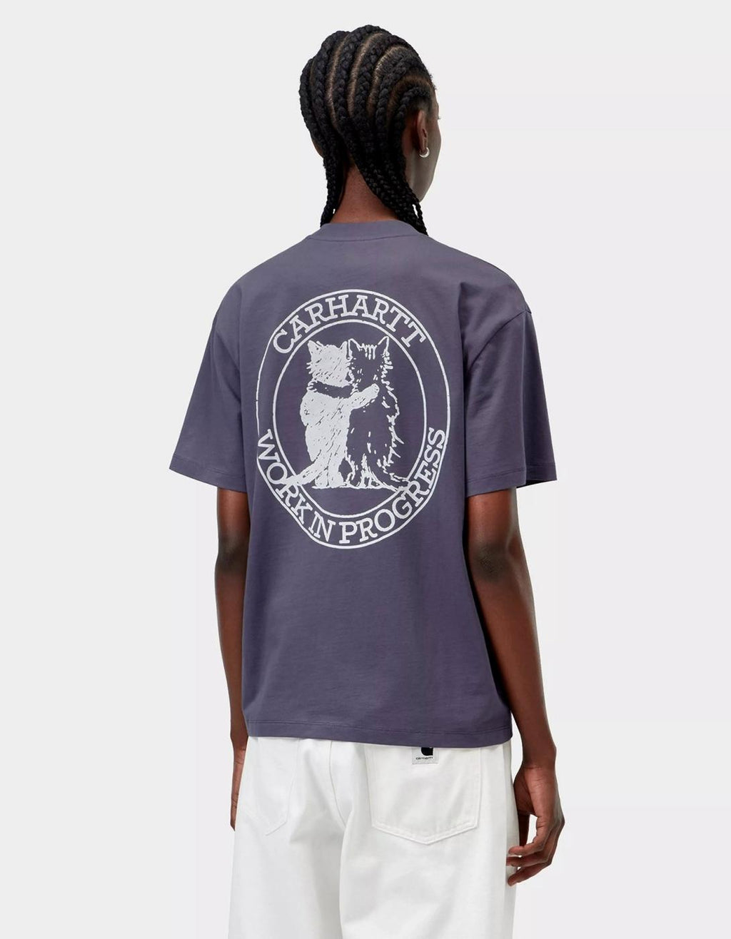 CARHARTT WIP Women's HUGGING CATS T-Shirt - Shady Purple