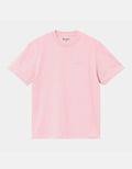 CARHARTT WIP W' SCRIPT EMBROIDERY T-Shirt - Air Pink / Wax