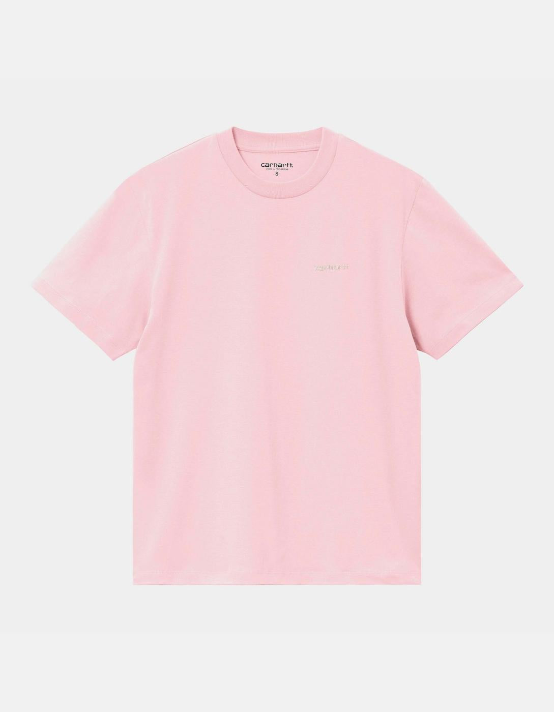 CARHARTT WIP W' SCRIPT EMBROIDERY T-Shirt - Air Pink / Wax