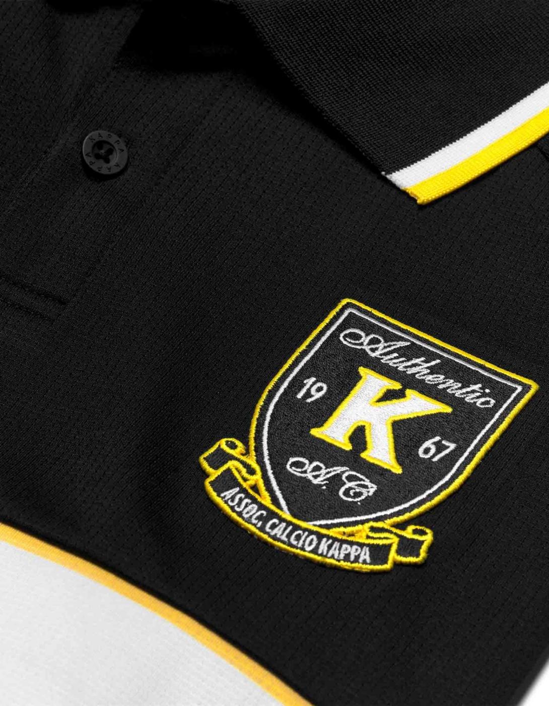 KAPPA AUTHENTIC ODRAN T-Shirt - Black/Yellow Spectra/Wh