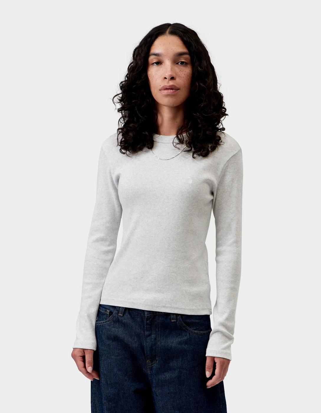 CARHARTT WIP W' PHILIPA Long Sleeve T-Shirt - Ash Heather