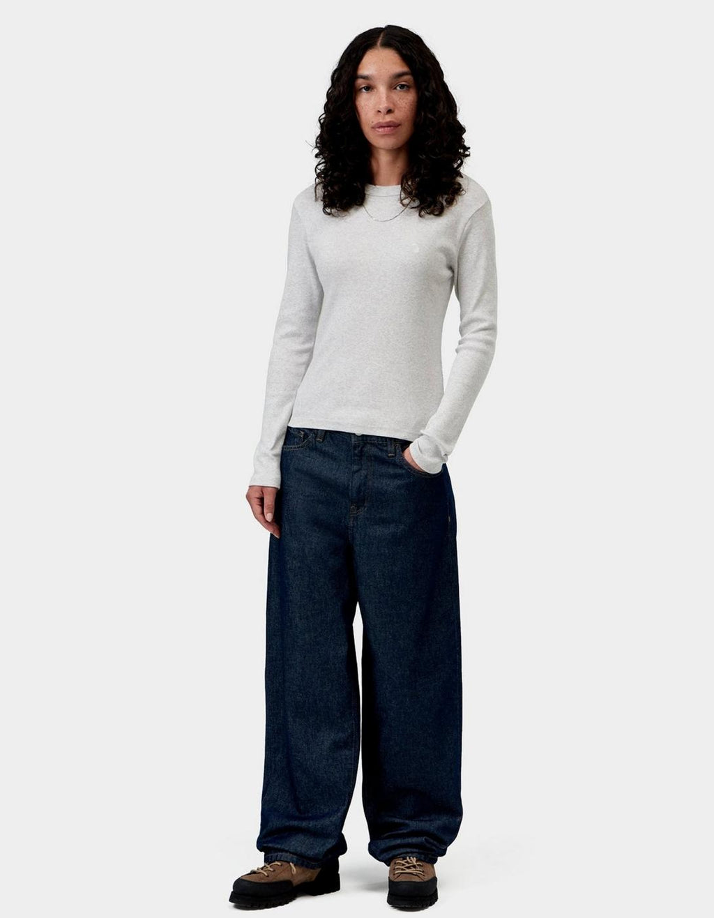 CARHARTT WIP W' PHILIPA Long Sleeve T-Shirt - Ash Heather