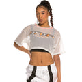 Grimey Girls Acknowledge Ribbed Crop Top White
