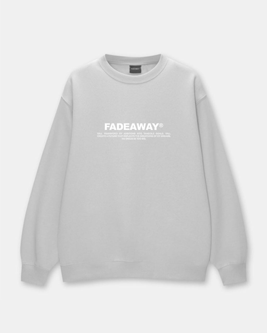 LIGHT GRAY GOALS SWEATSHIRT