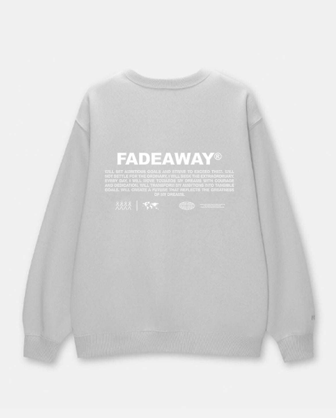 LIGHT GRAY GOALS SWEATSHIRT