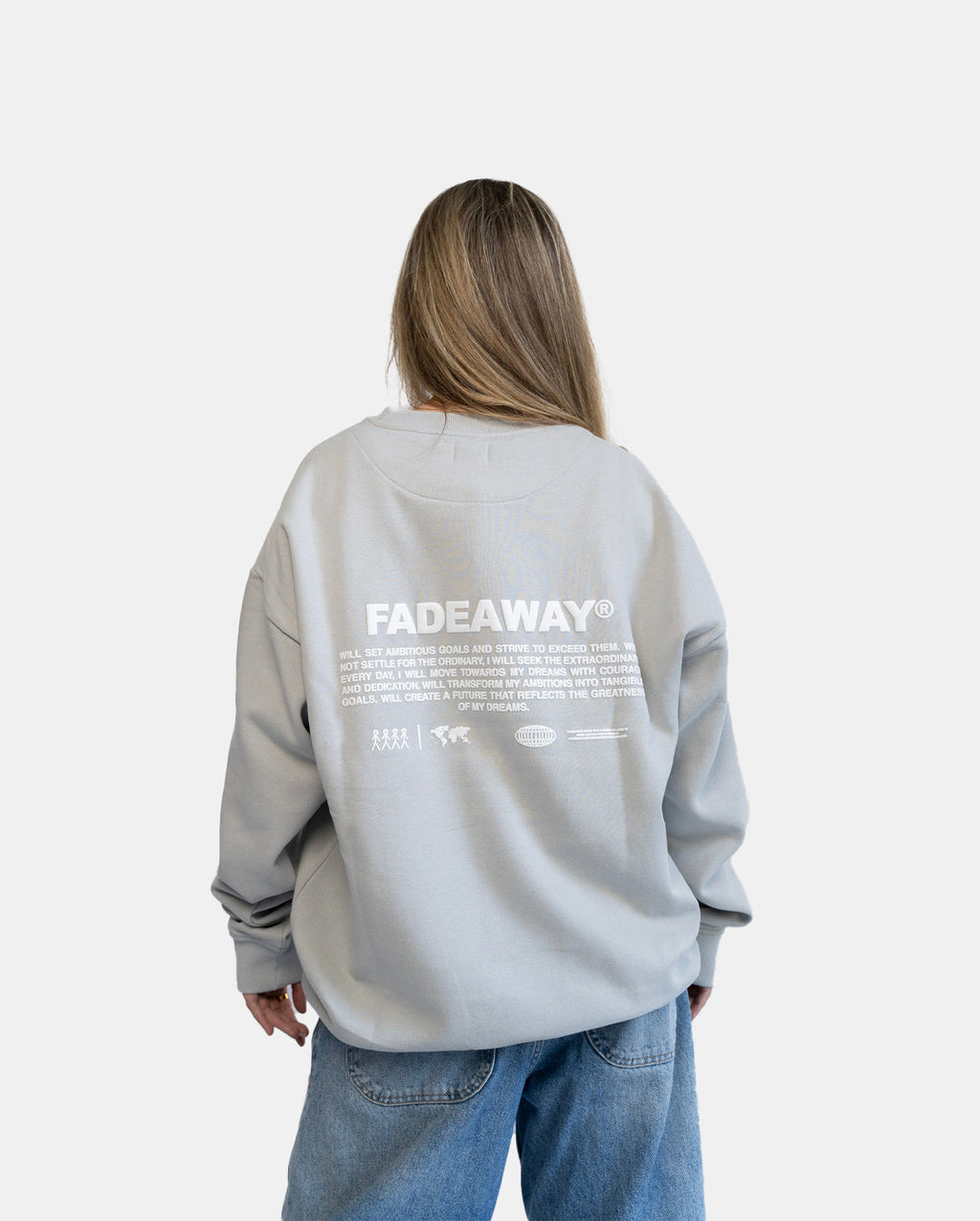 LIGHT GRAY GOALS SWEATSHIRT