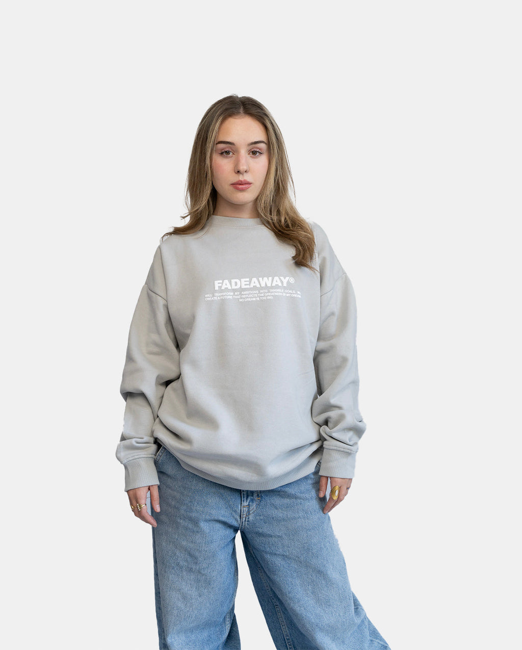 LIGHT GRAY GOALS SWEATSHIRT