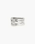 Criss Cross Ring in Silver