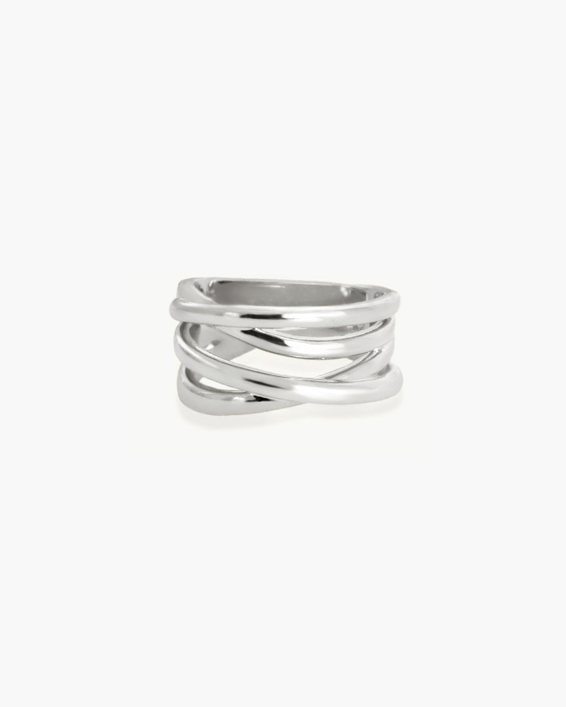 Criss Cross Ring in Silver