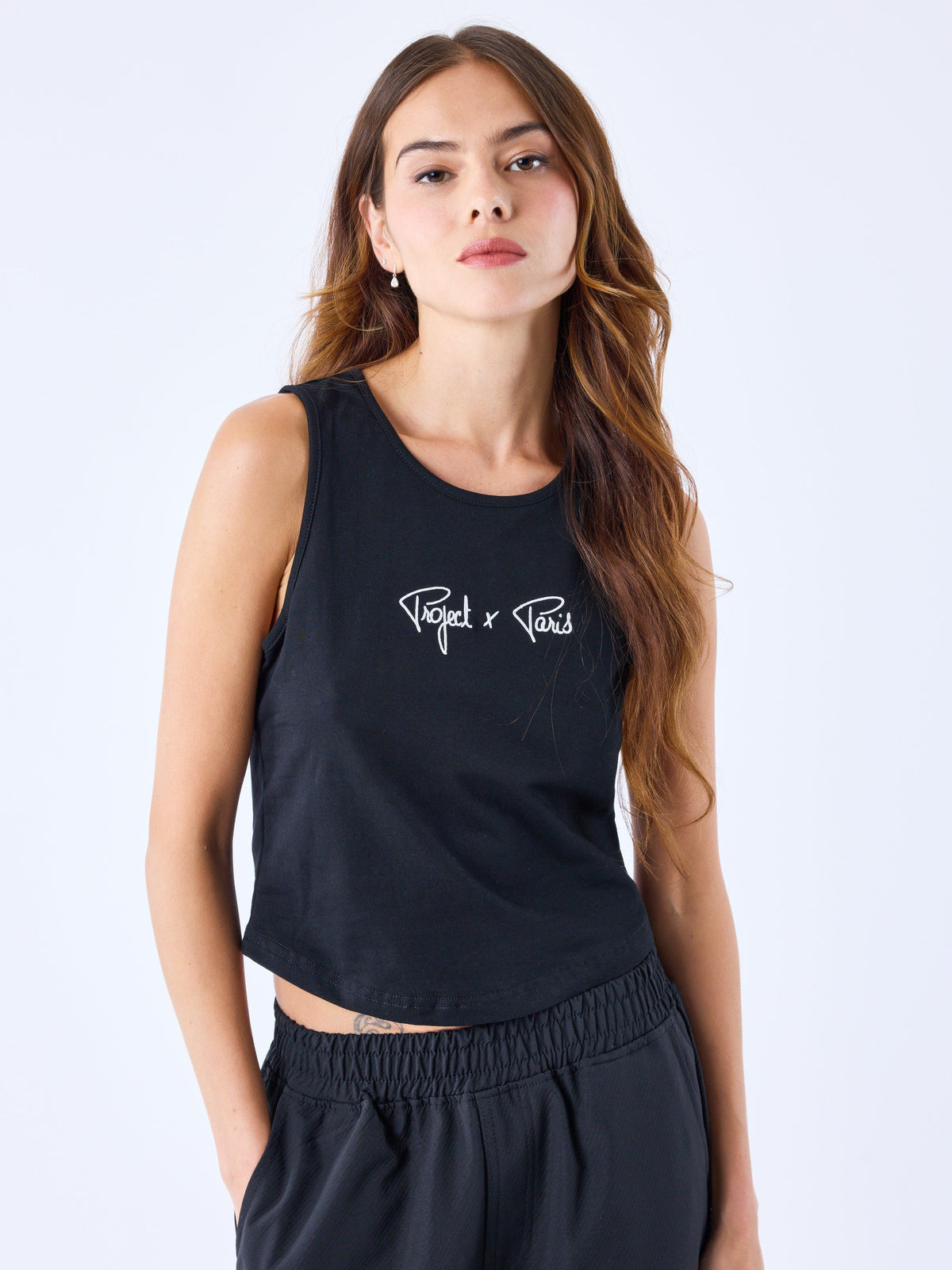 Crop Top Tirantes Signature Negro