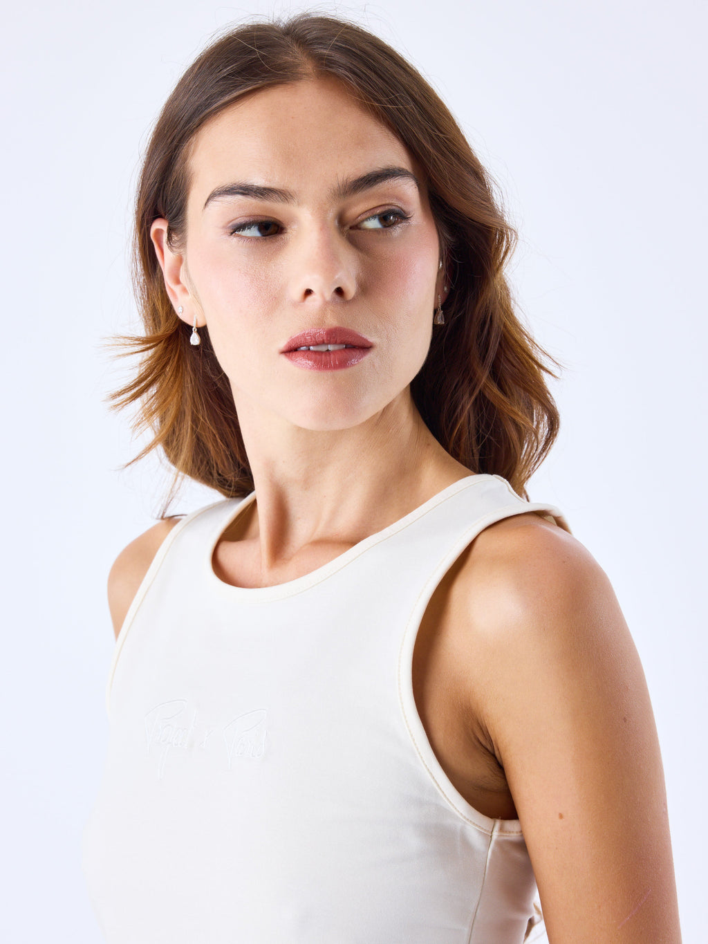Crop Top Tirantes Signature Crudo