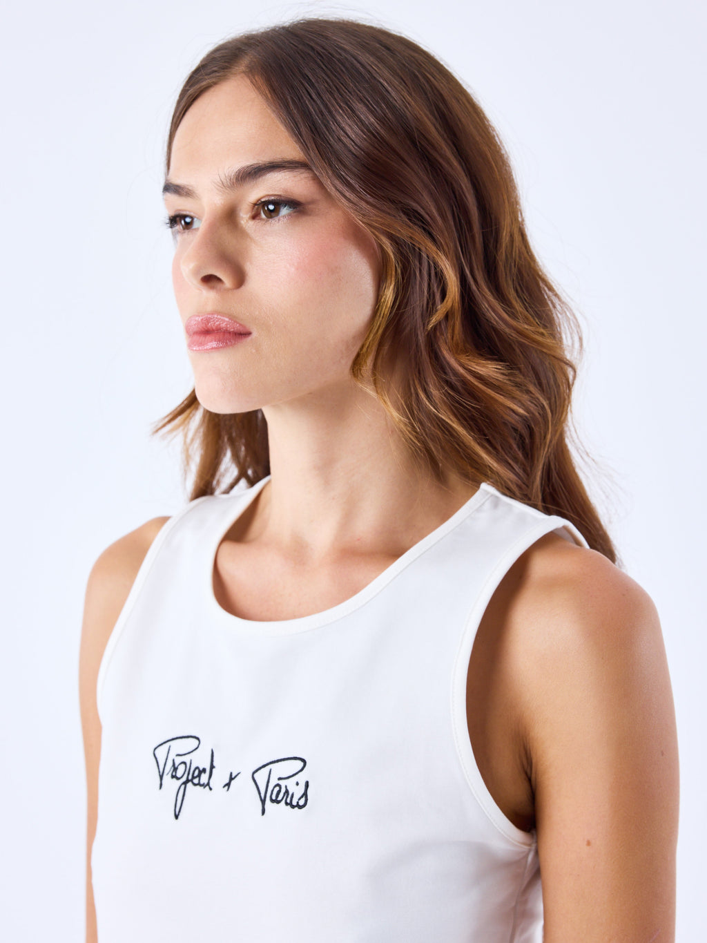 Crop Top Tirantes Signature Blanco Roto