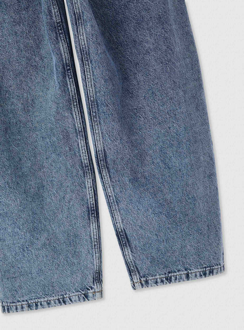 Medium Denim Plain Balloon Jeans