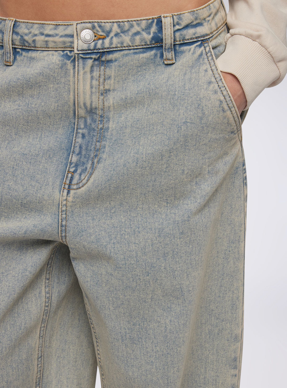 Blue Dyed Baggy Jeans