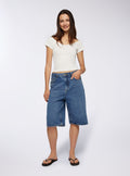 Bermudas Vaqueras Azul Denim Medio