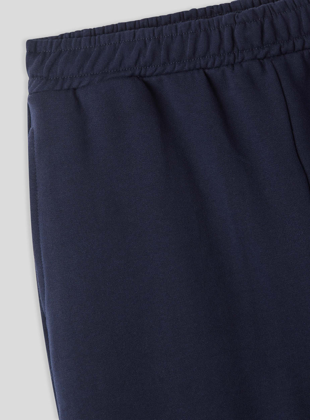 Dark Blue Fleece Long Bermuda Shorts