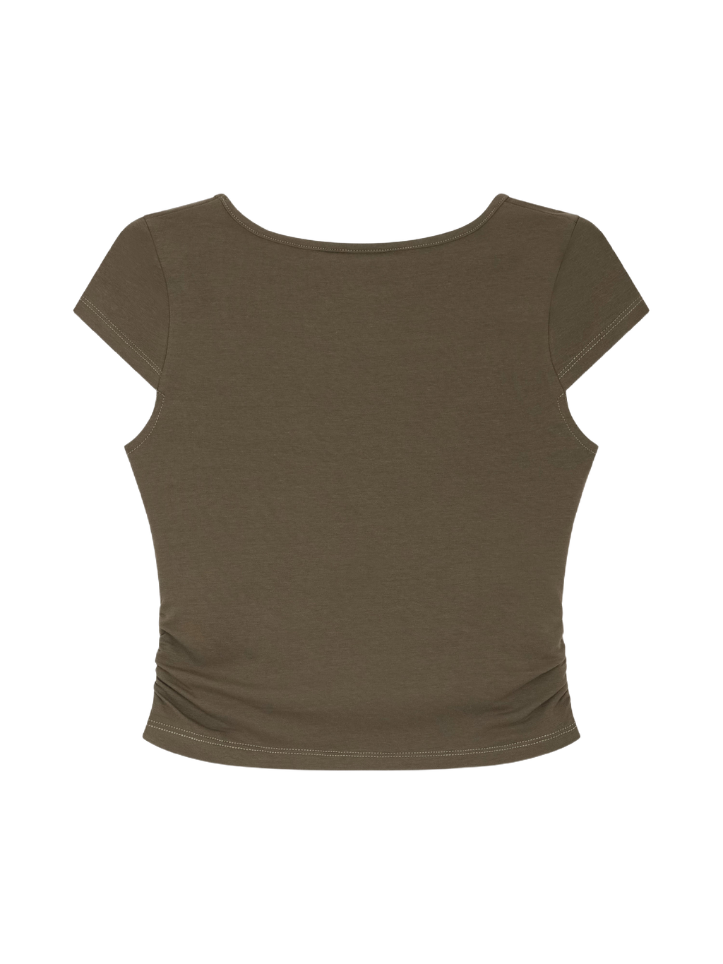 Dark Olive Green Butterfly Crop Top