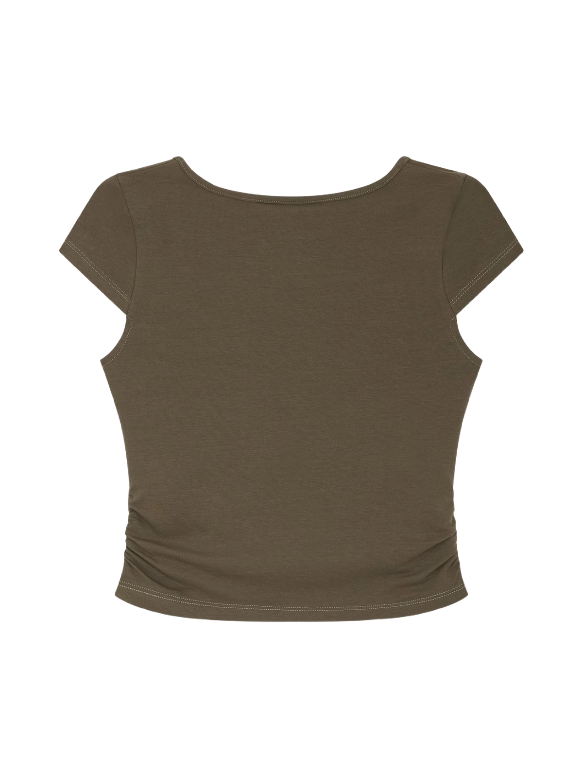 Dark Olive Green Butterfly Crop Top