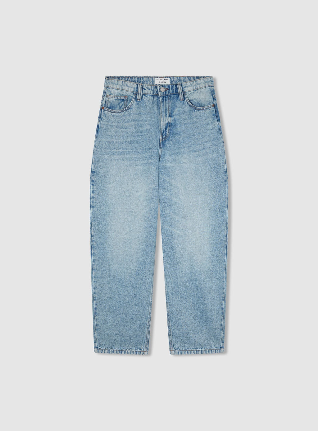 Light-Wash Balloon-Leg Jeans