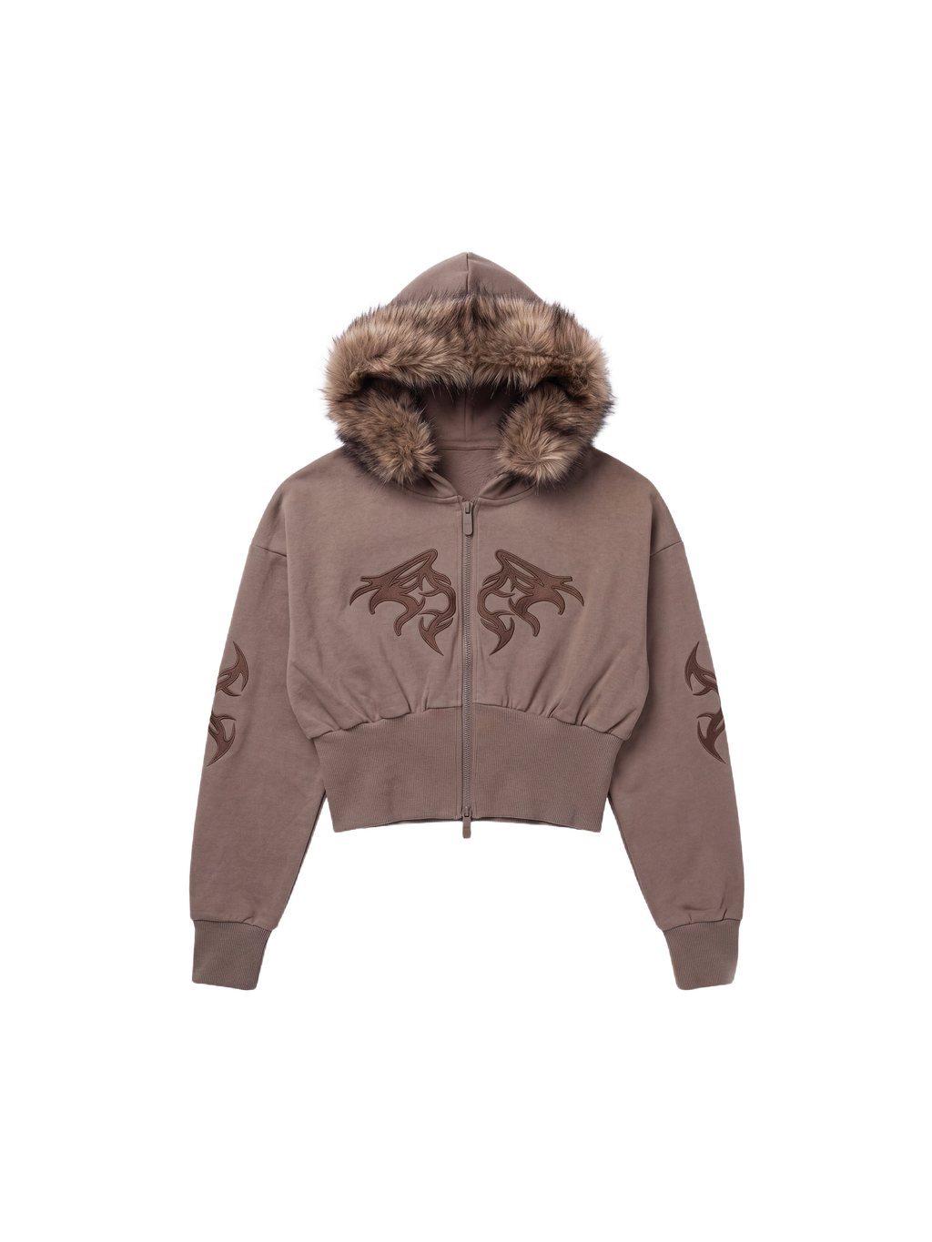 Chaqueta con Cremallera de Pelo Natural