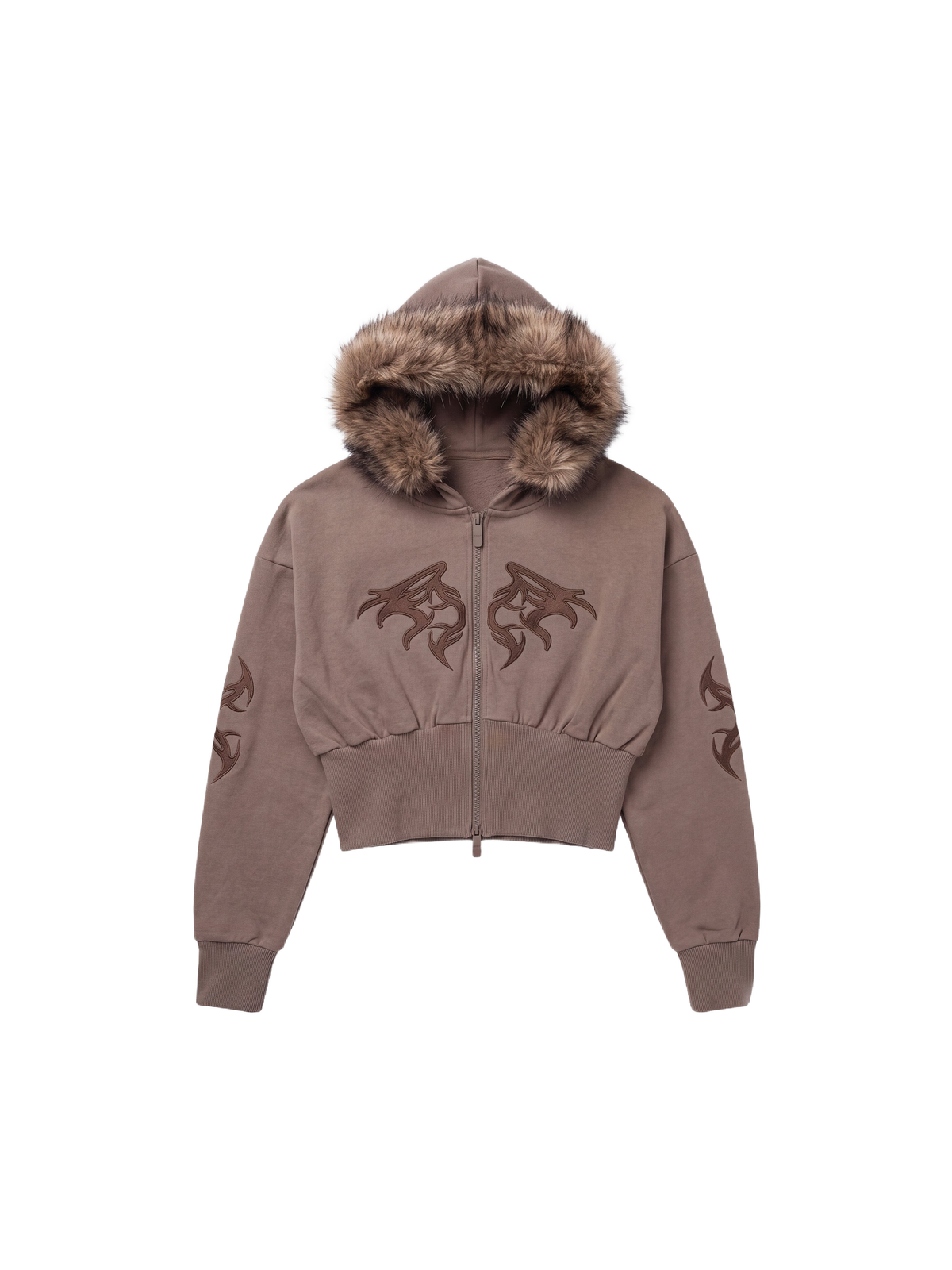 Chaqueta con Cremallera de Pelo Natural