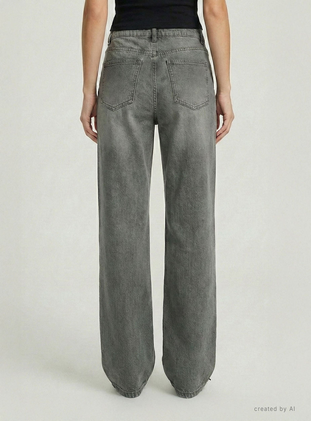 Vaqueros Pierna Ancha Gris Denim