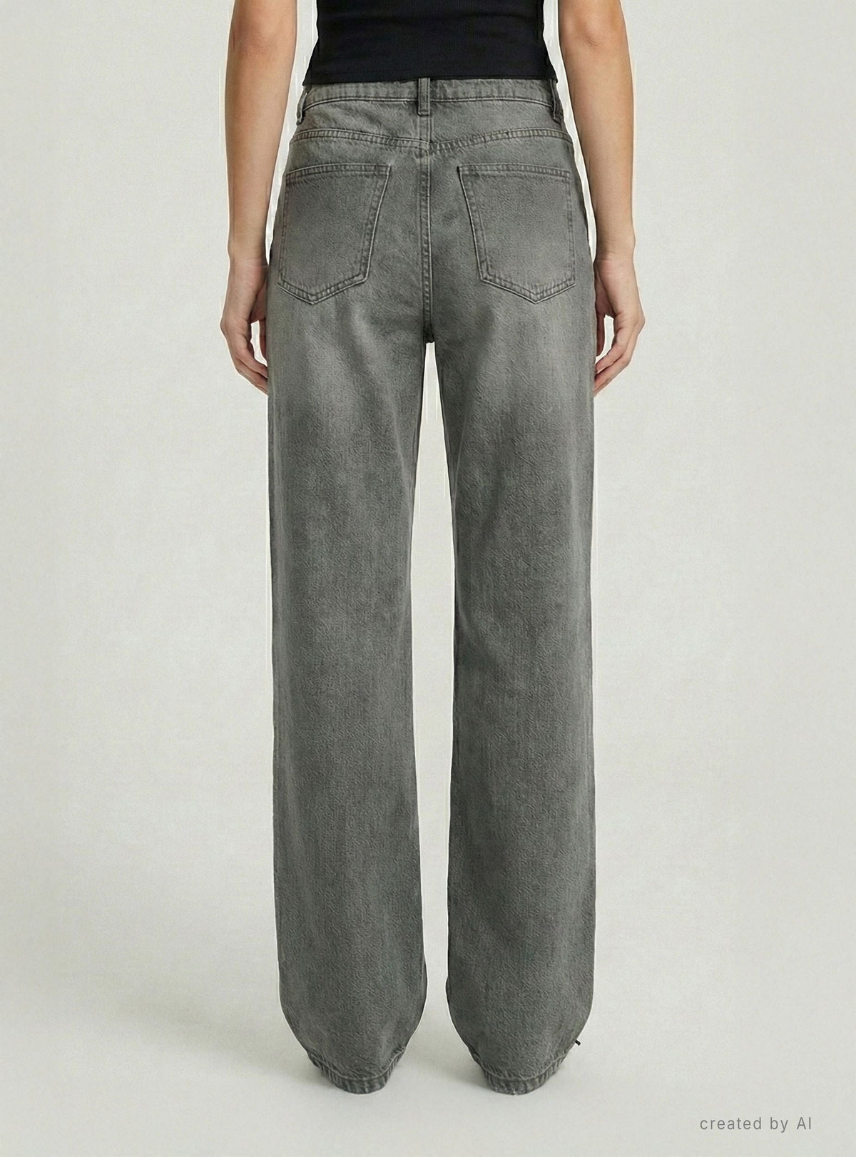 Vaqueros Pierna Ancha Gris Denim