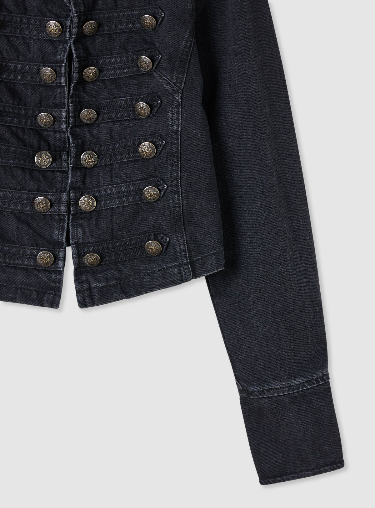 Chaqueta Vaquera Estilo Napoleón Negro