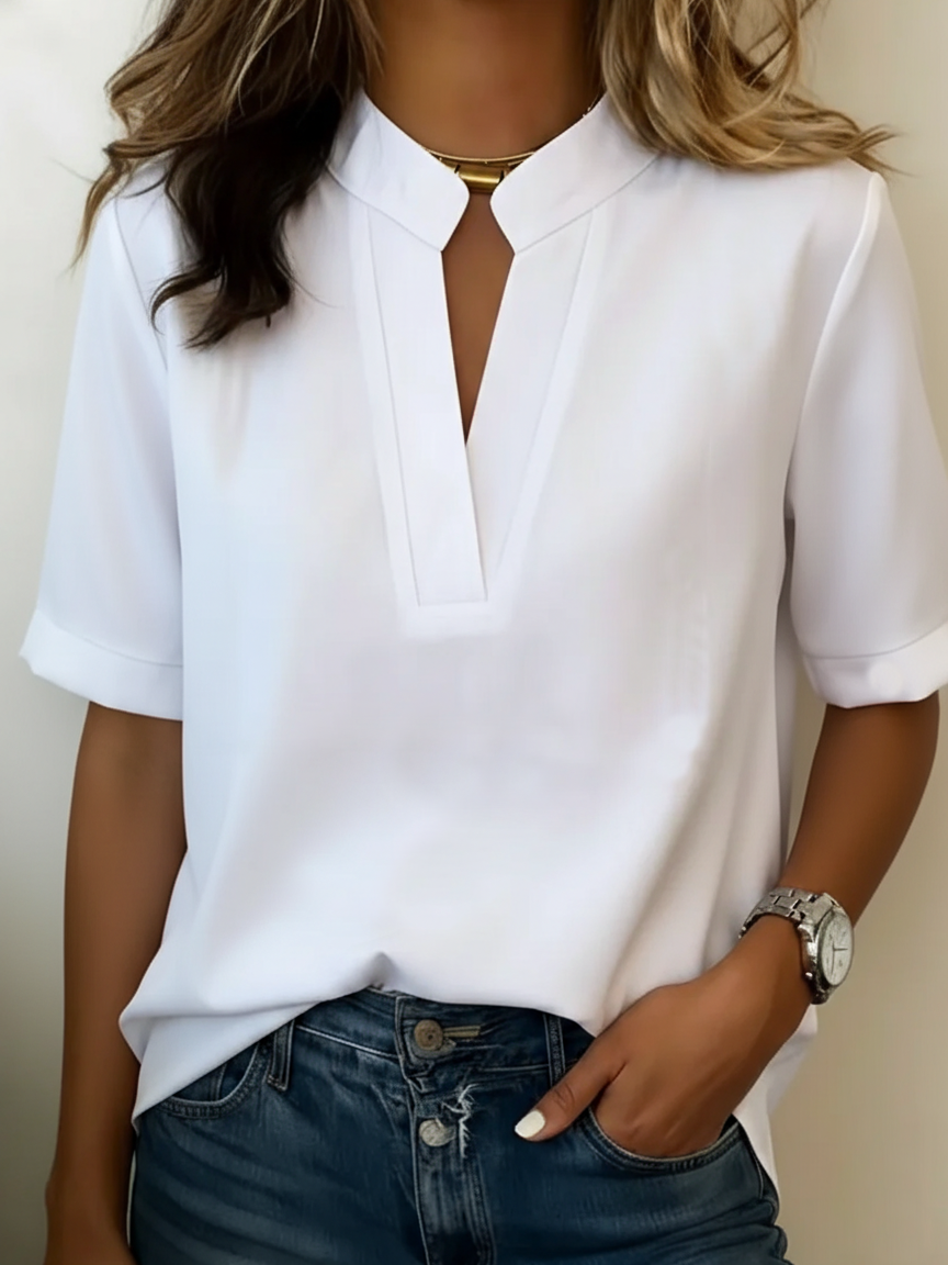 Amara | Blusa Elegante de Cuello Refinado