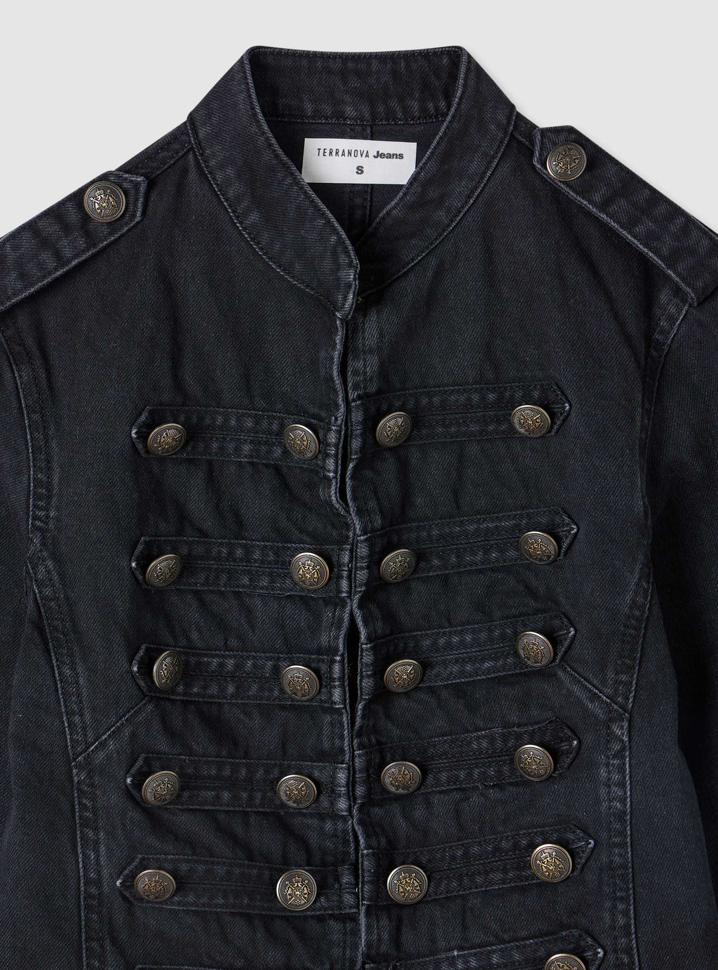 Chaqueta Vaquera Estilo Napoleón Negro