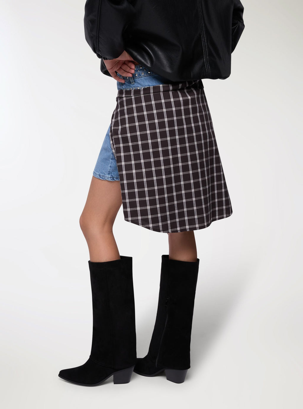 Tall tube western boots
